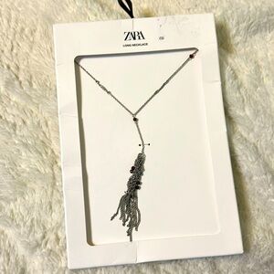 NWT Zara Tassel Chain Long Necklace